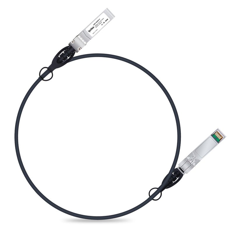 ipolex 10G SFP+ Twinax Cable, Direct Attach Copper(DAC) Passive Cable, 1.5m (4.92ft), for Cisco SFP-H10GB-CU1.5M, Meraki, Ubiquiti, Mikrotik, Intel, Fortinet, Netgear, D-Link, Supermicro, TP-Link - Image 1